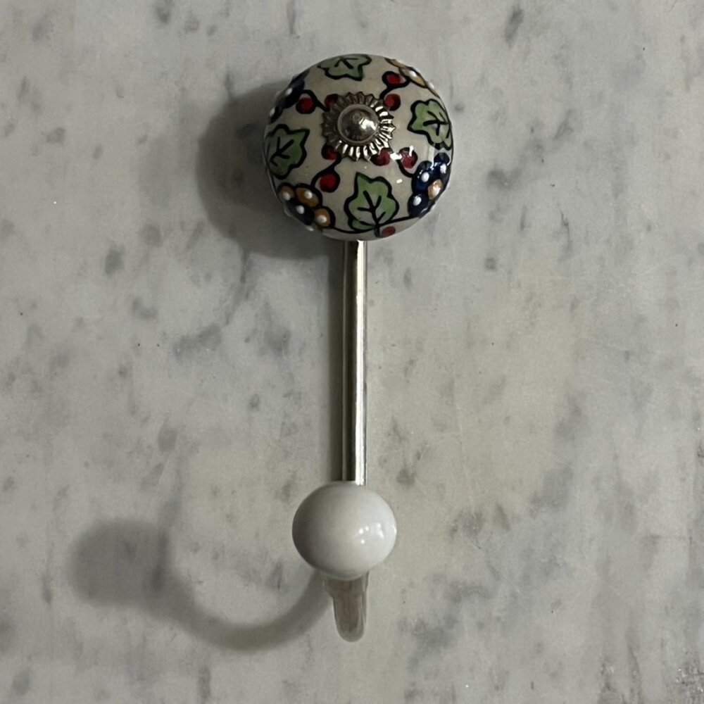 Boho Multi Colored Knob Wall Coat Hook